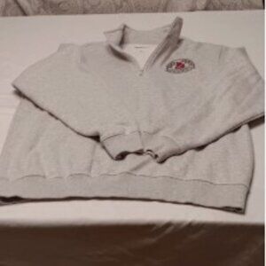 Sport-Tech Poly Sweatshirt Mens XL Gray Cotton Pullover Embroidered Logo